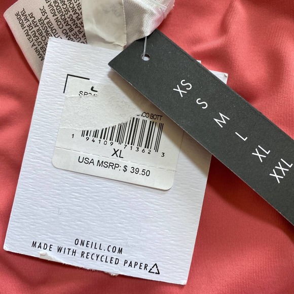 NWT O'NEILL Flamenco Bottom, Saltwater Solids Tea Rose, size X -Large - Picture 7 of 11